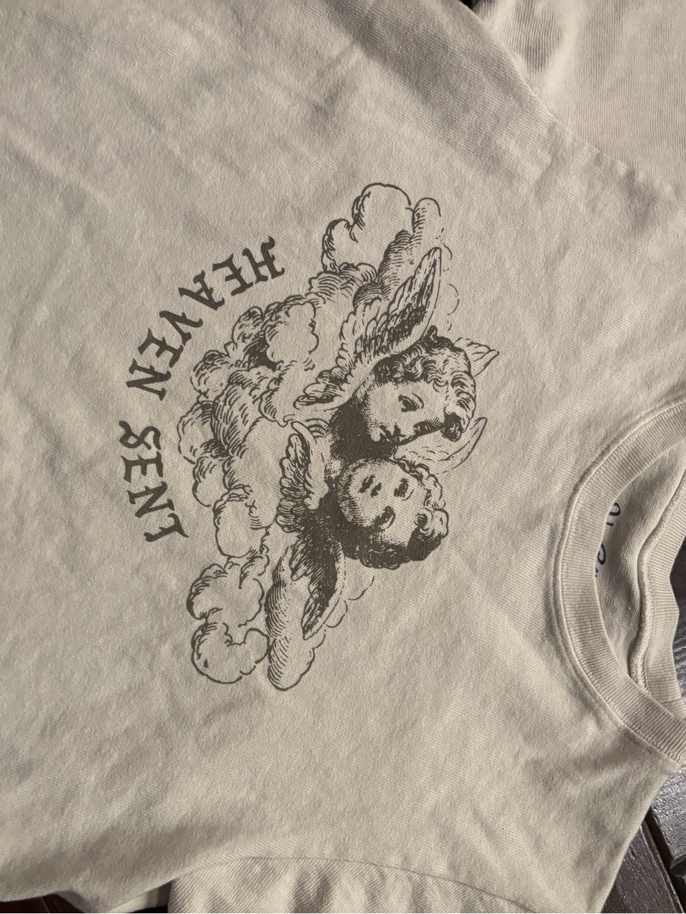 Brandy Melville John Galt Heaven Sent Baby Tee - Size Small/Medium (38) - Picture 4 of 5